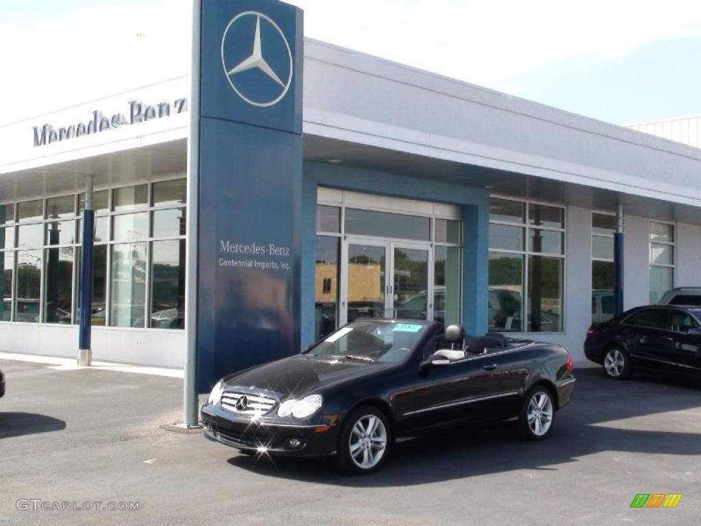 2007 CLK 350 Cabriolet - Black Opal Metallic / Black photo #2