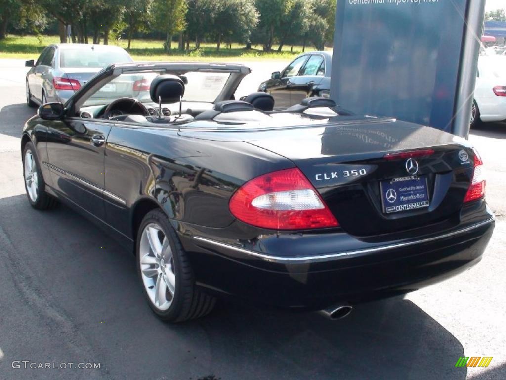 2007 CLK 350 Cabriolet - Black Opal Metallic / Black photo #8