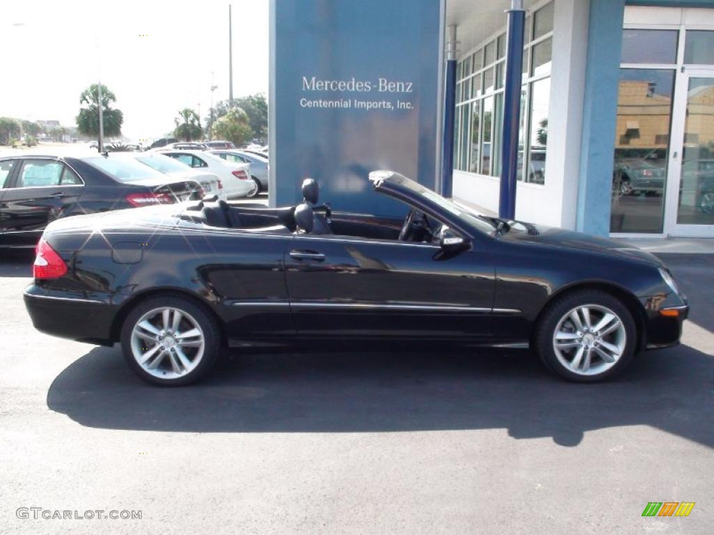 2007 CLK 350 Cabriolet - Black Opal Metallic / Black photo #14