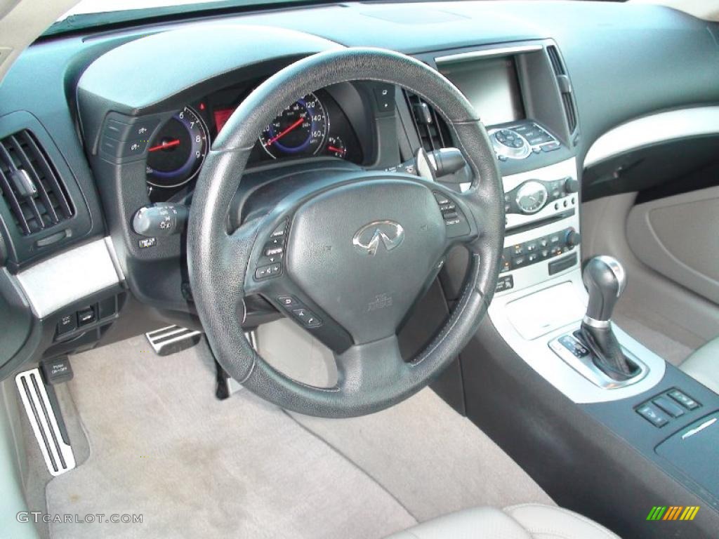 2008 Infiniti G 37 S Sport Coupe Stone Steering Wheel Photo #37315295