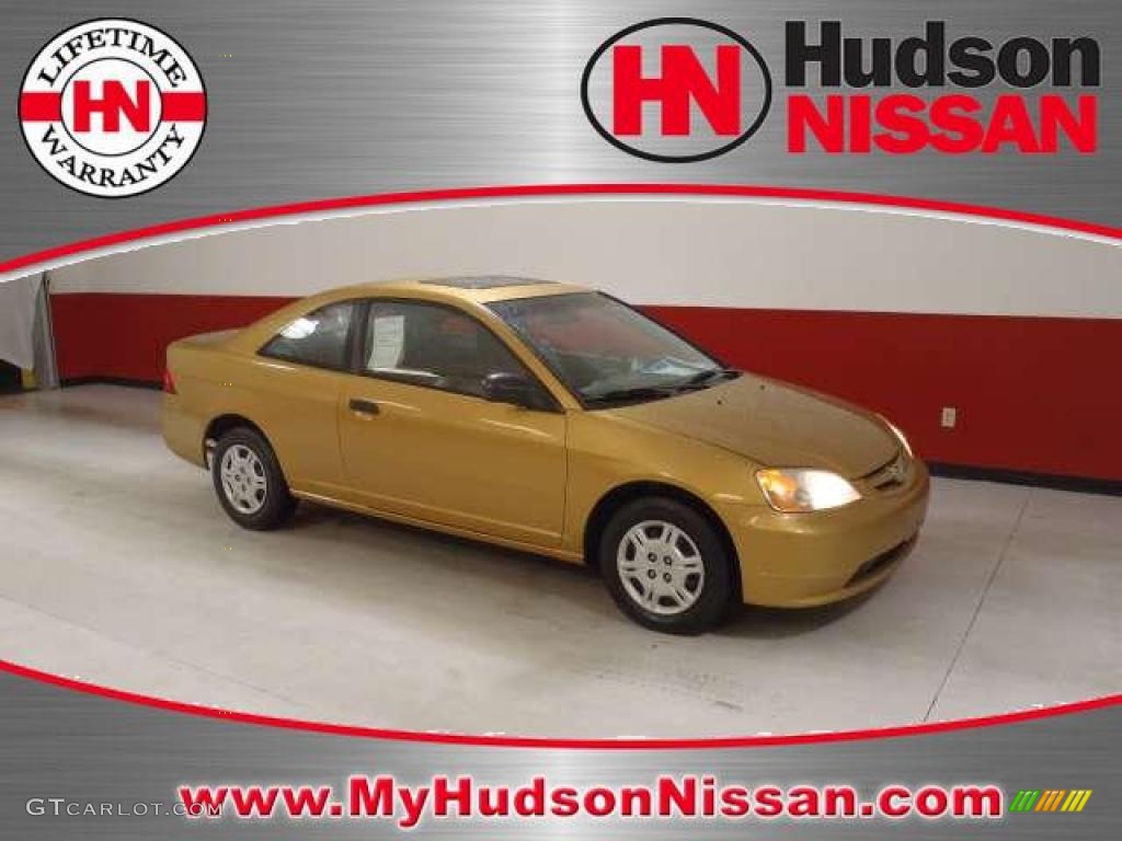 2001 Civic LX Coupe - Inca Pearl / Beige photo #1