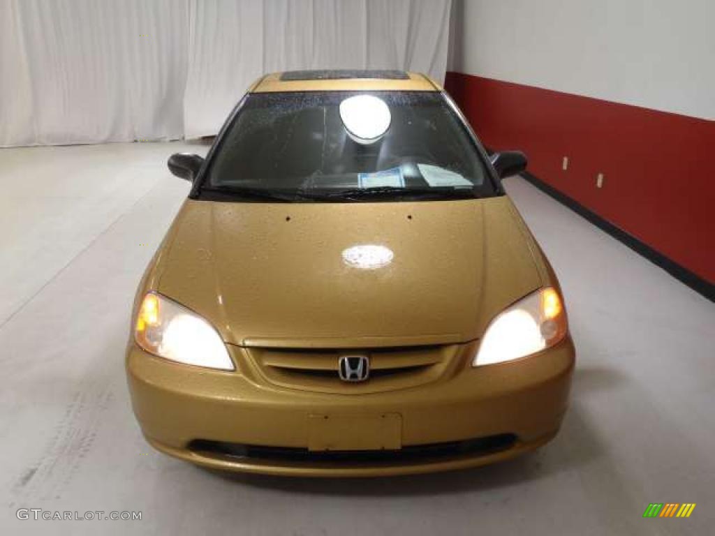 2001 Civic LX Coupe - Inca Pearl / Beige photo #2