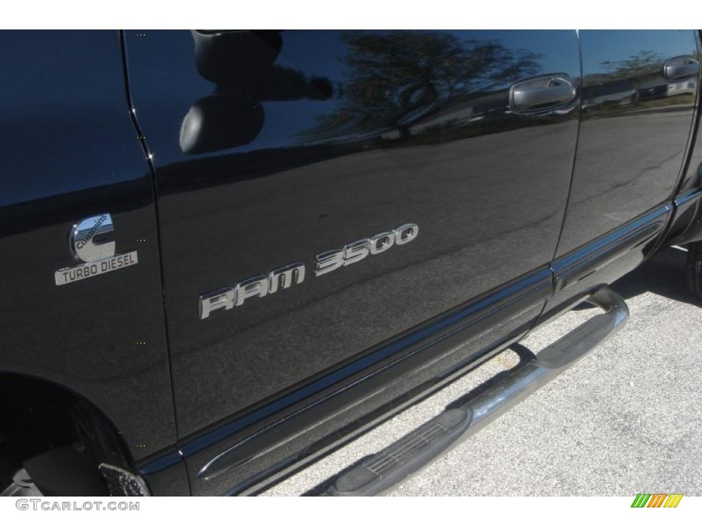 2006 Ram 3500 Sport Quad Cab 4x4 Dually - Brilliant Black Crystal Pearl / Medium Slate Gray photo #36