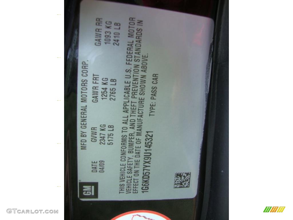 2009 DTS Luxury - Black Raven / Ebony photo #16