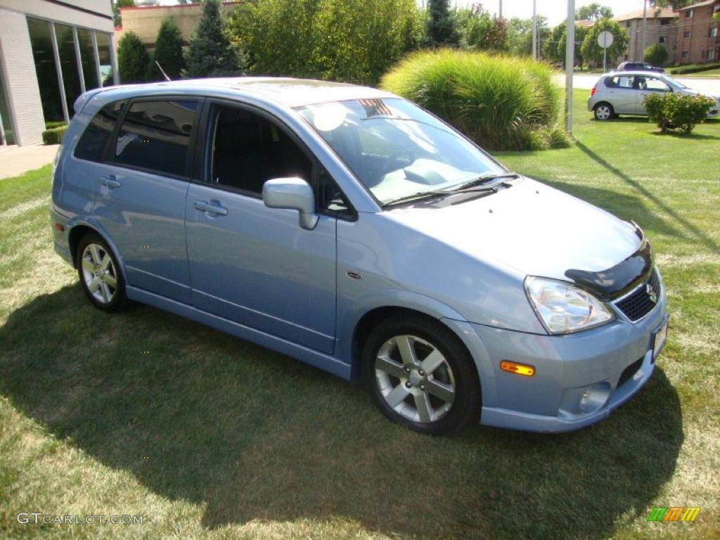 2005 Aerio SX AWD Sport Wagon - Ice Blue Metallic / Black photo #3