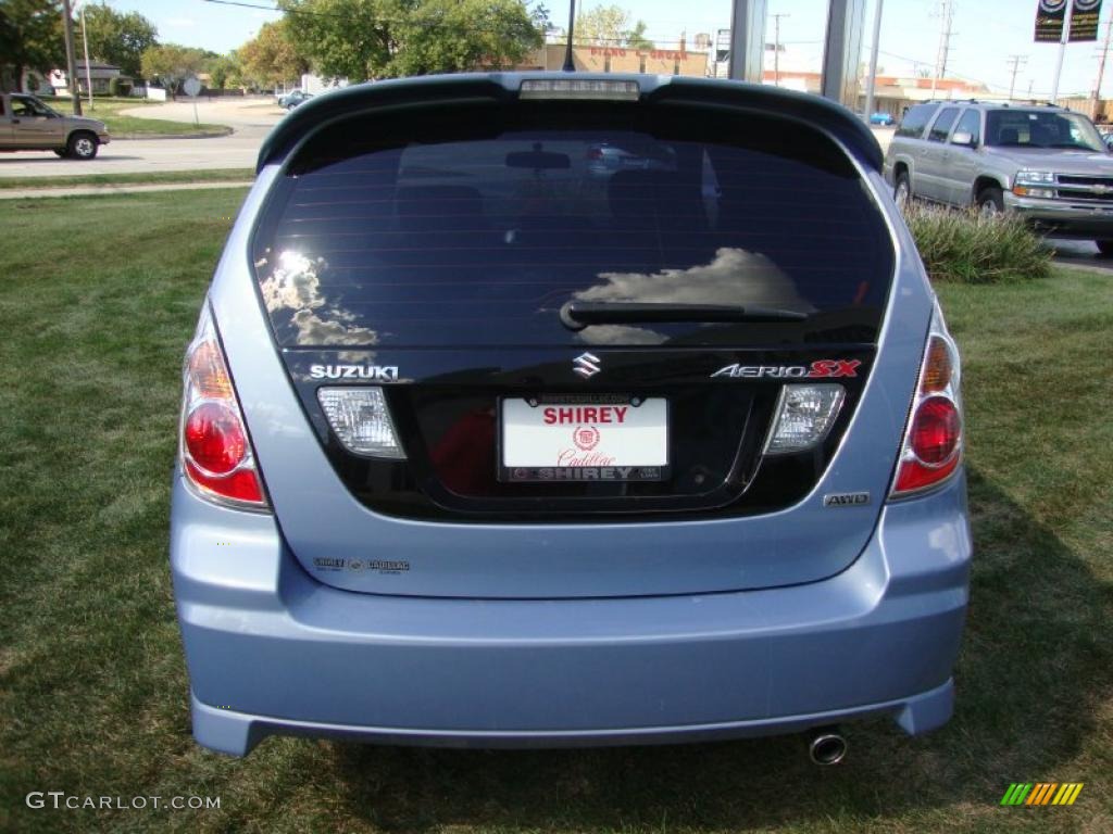 2005 Aerio SX AWD Sport Wagon - Ice Blue Metallic / Black photo #5