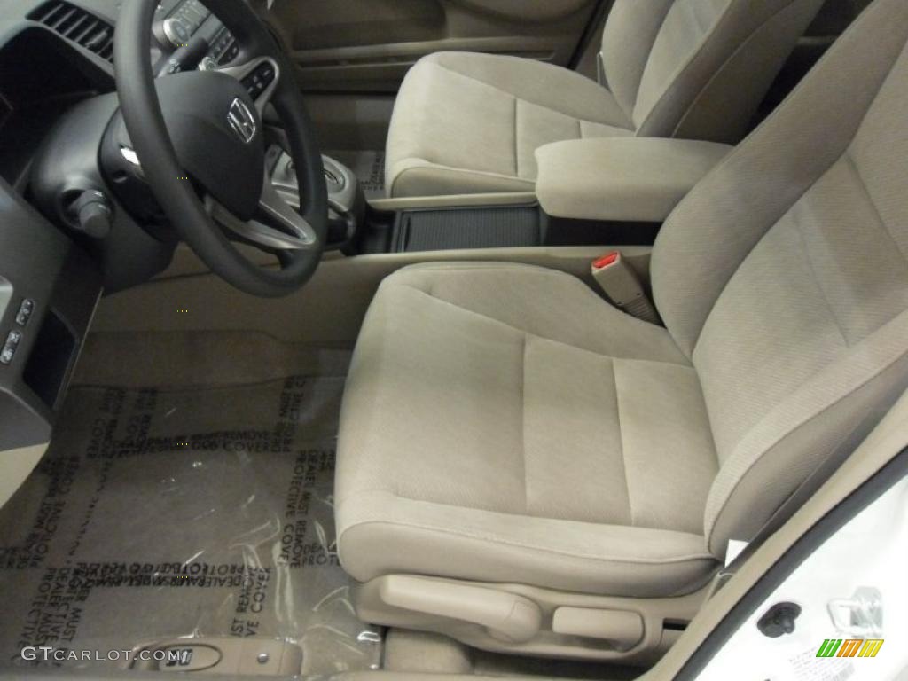 2011 Civic LX Sedan - Taffeta White / Beige photo #9