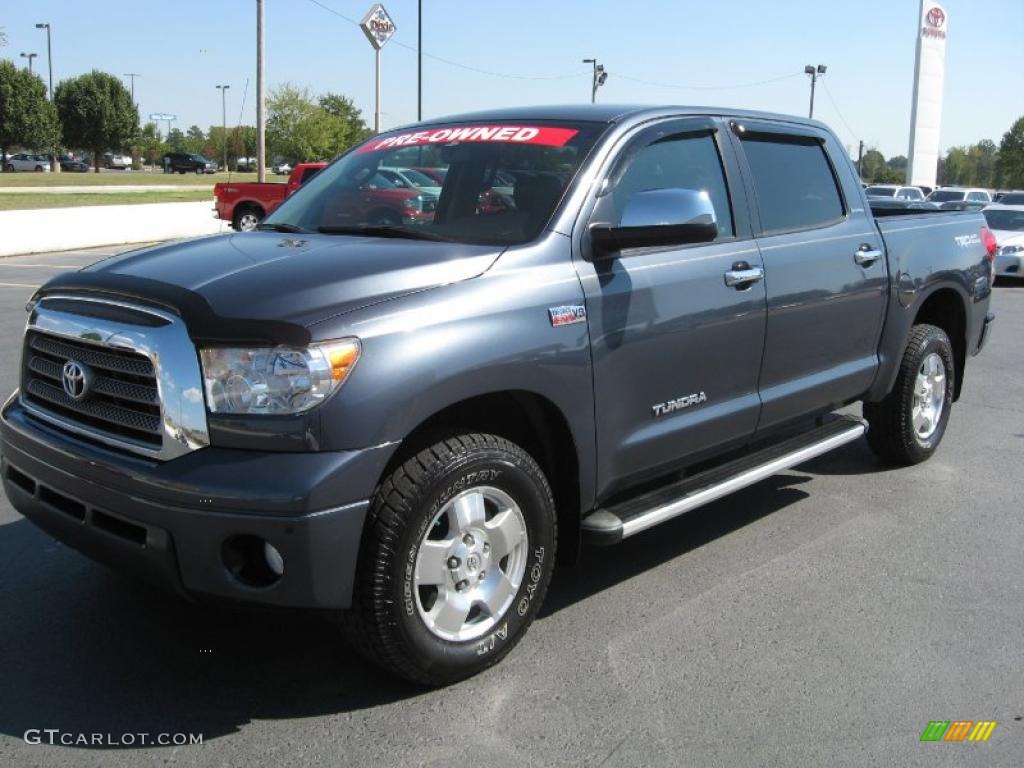 2007 Tundra Limited CrewMax 4x4 - Slate Metallic / Graphite Gray photo #3