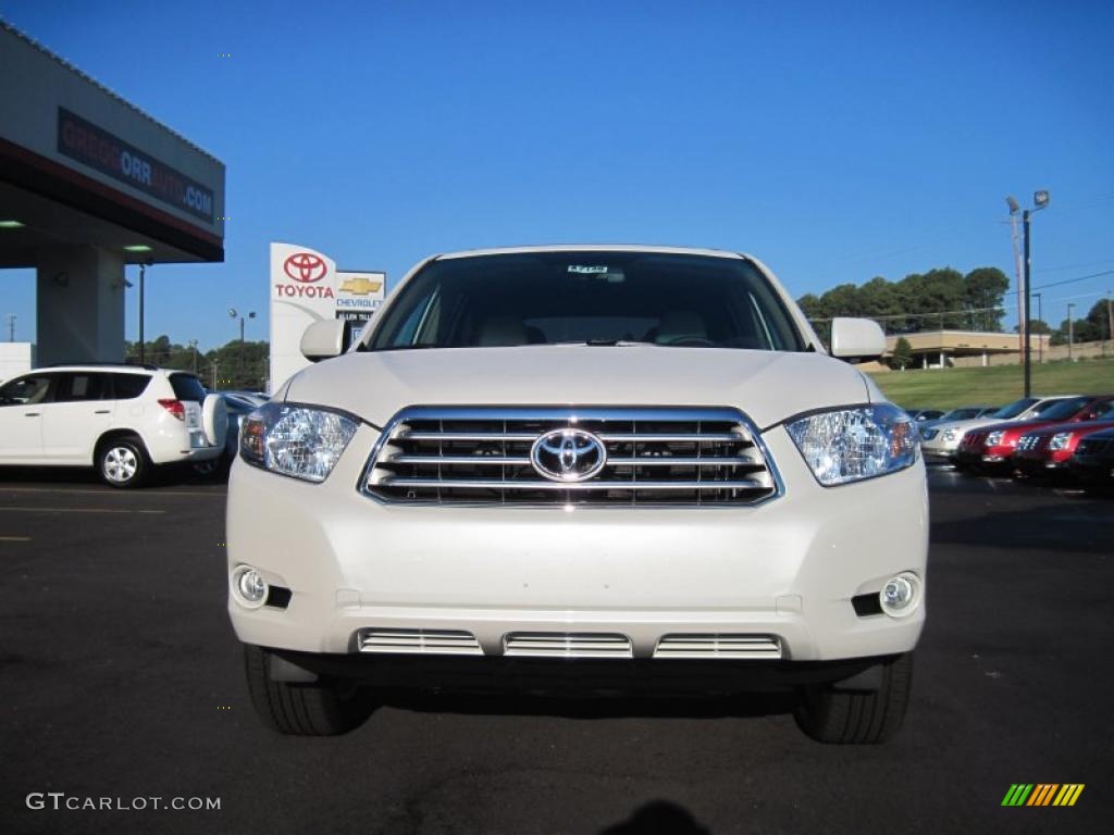 2010 Highlander Limited - Blizzard White Pearl / Sand Beige photo #8