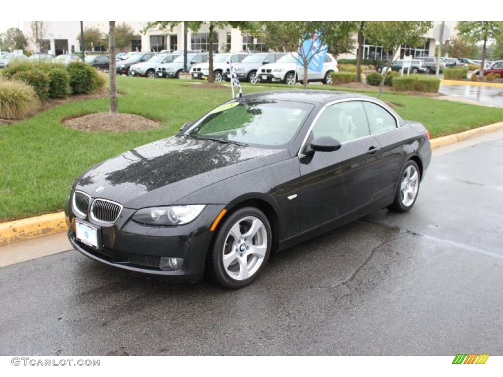 2008 3 Series 328i Convertible - Jet Black / Cream Beige photo #2