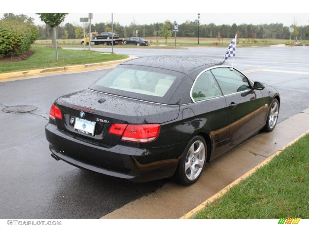 2008 3 Series 328i Convertible - Jet Black / Cream Beige photo #6