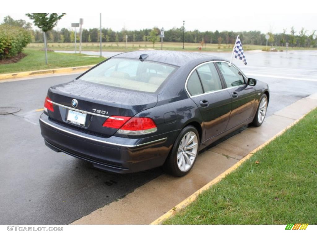 2007 7 Series 750i Sedan - Toledo Blue Metallic / Natural Brown photo #6