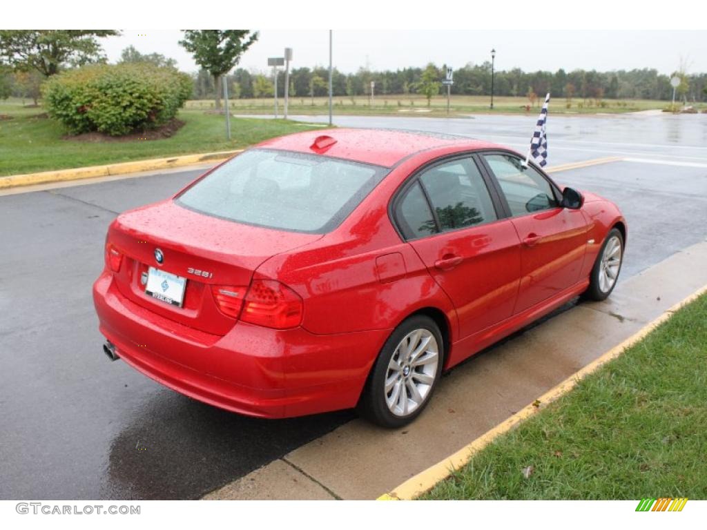 2009 3 Series 328i Sedan - Crimson Red / Black photo #6