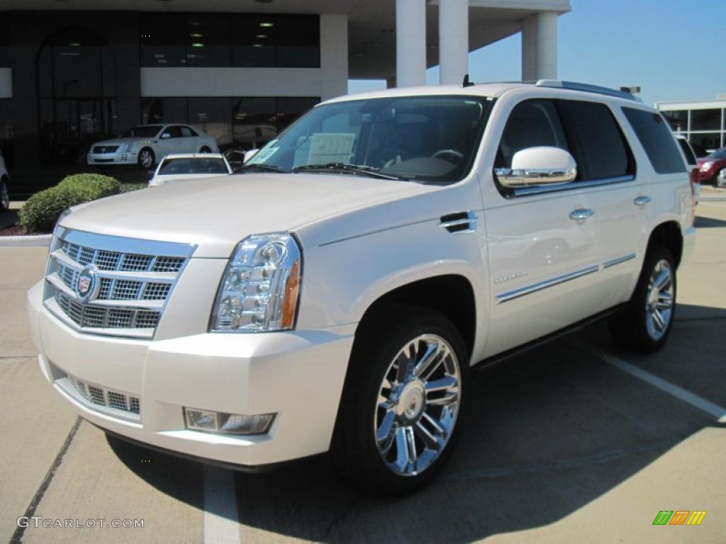 2011 White Diamond Tricoat Cadillac Escalade Platinum 37322161 Photo