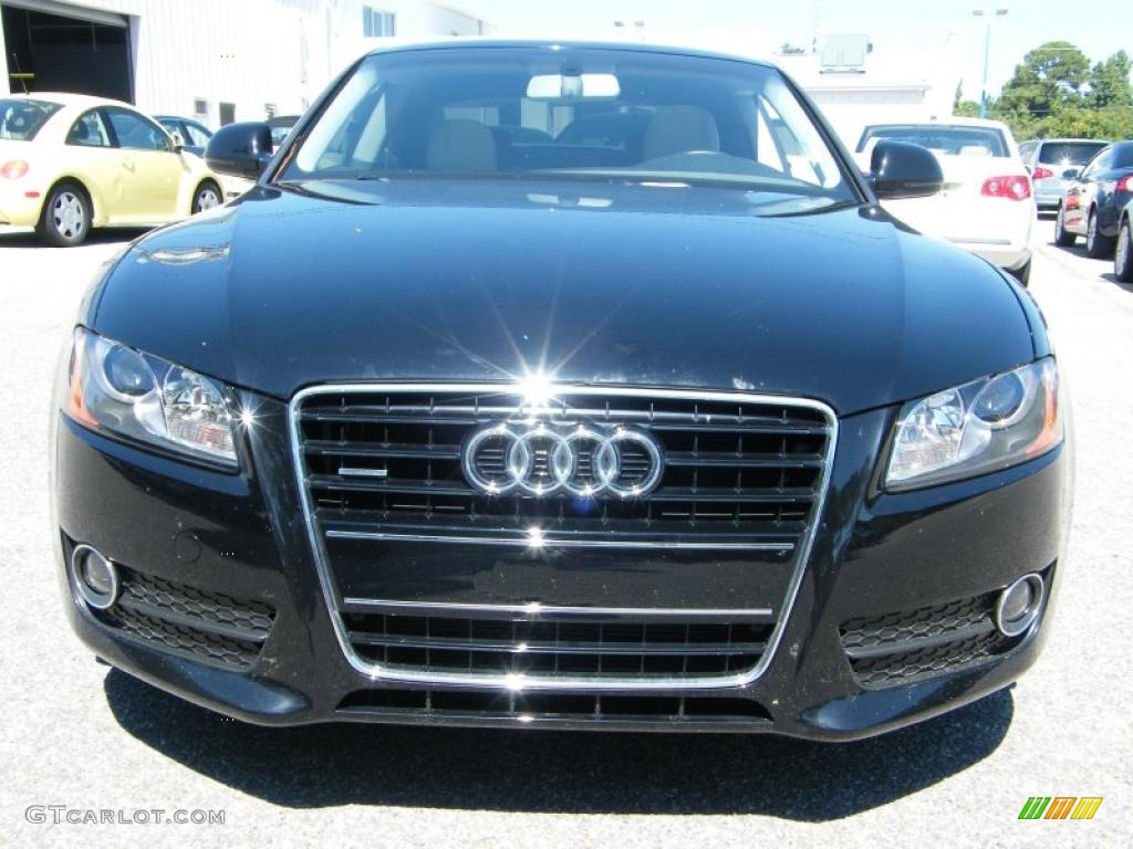 2009 A5 3.2 quattro Coupe - Brilliant Black / Pale Grey photo #8