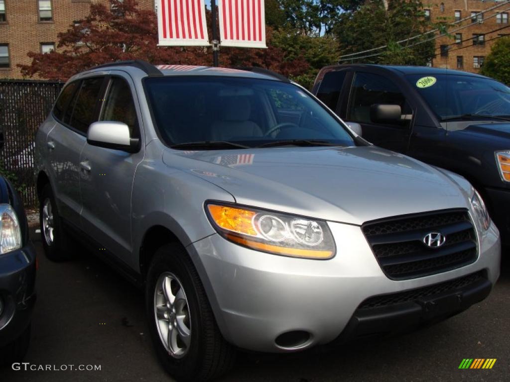 2008 Santa Fe GLS - Bright Silver / Gray photo #3