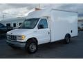 2002 Oxford White Ford E Series Cutaway E350 Commercial Utility Truck  photo #4