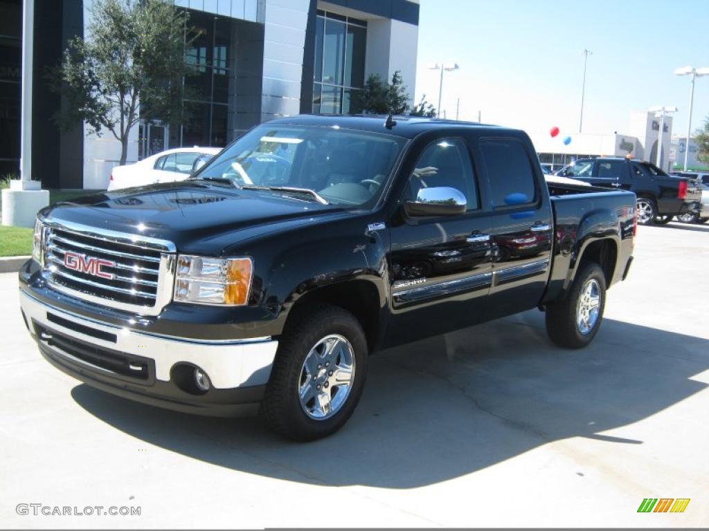 2010 Sierra 1500 SLT Crew Cab 4x4 - Onyx Black / Dark Titanium/Light Titanium photo #1