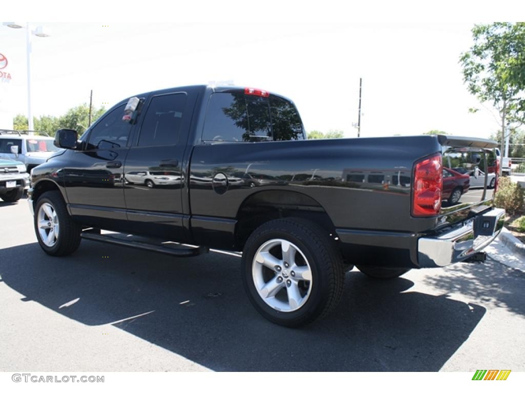 2007 Ram 1500 Thunder Road Quad Cab 4x4 - Black / Medium Slate Gray photo #4