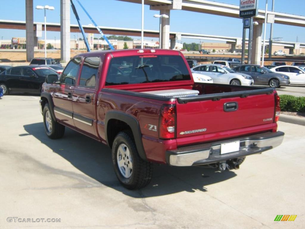 2006 Silverado 1500 LT Crew Cab 4x4 - Sport Red Metallic / Tan photo #3