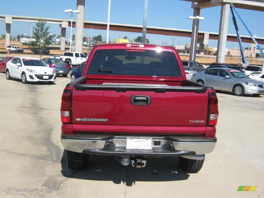 2006 Silverado 1500 LT Crew Cab 4x4 - Sport Red Metallic / Tan photo #4