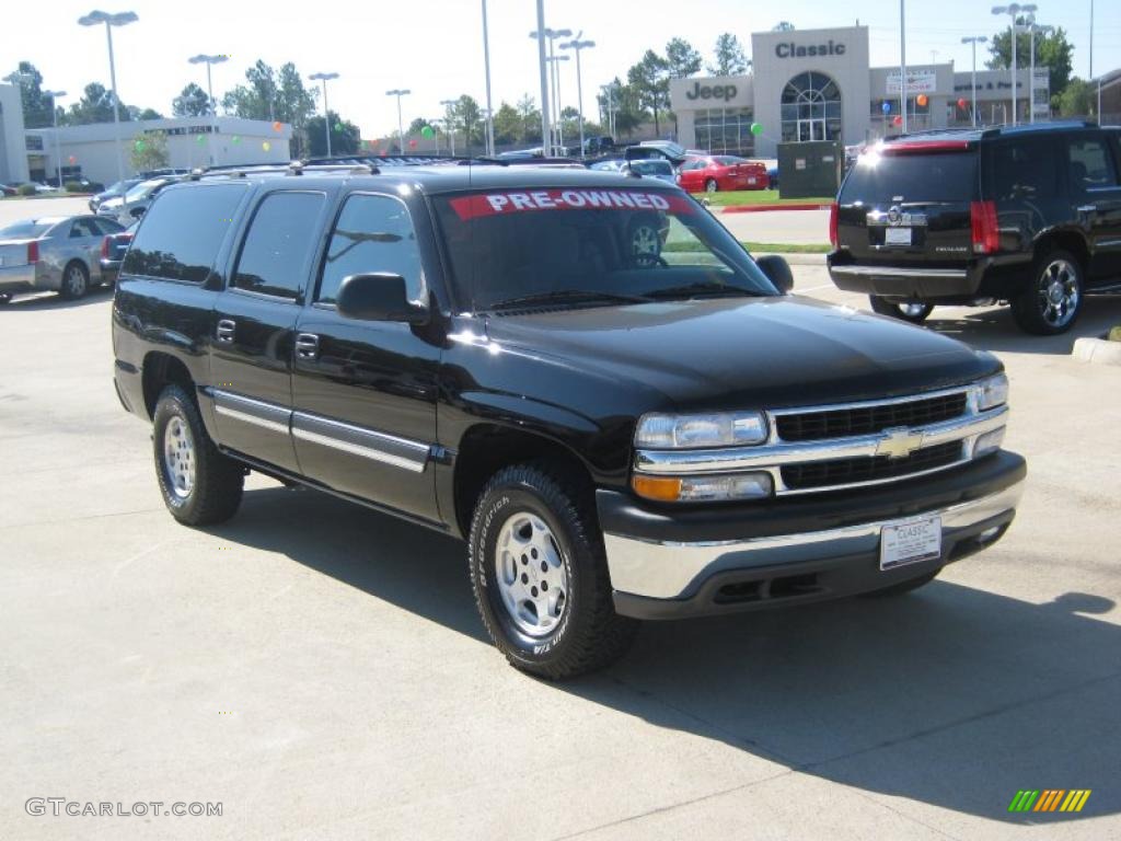 2005 Suburban 1500 LS 4x4 - Black / Gray/Dark Charcoal photo #7
