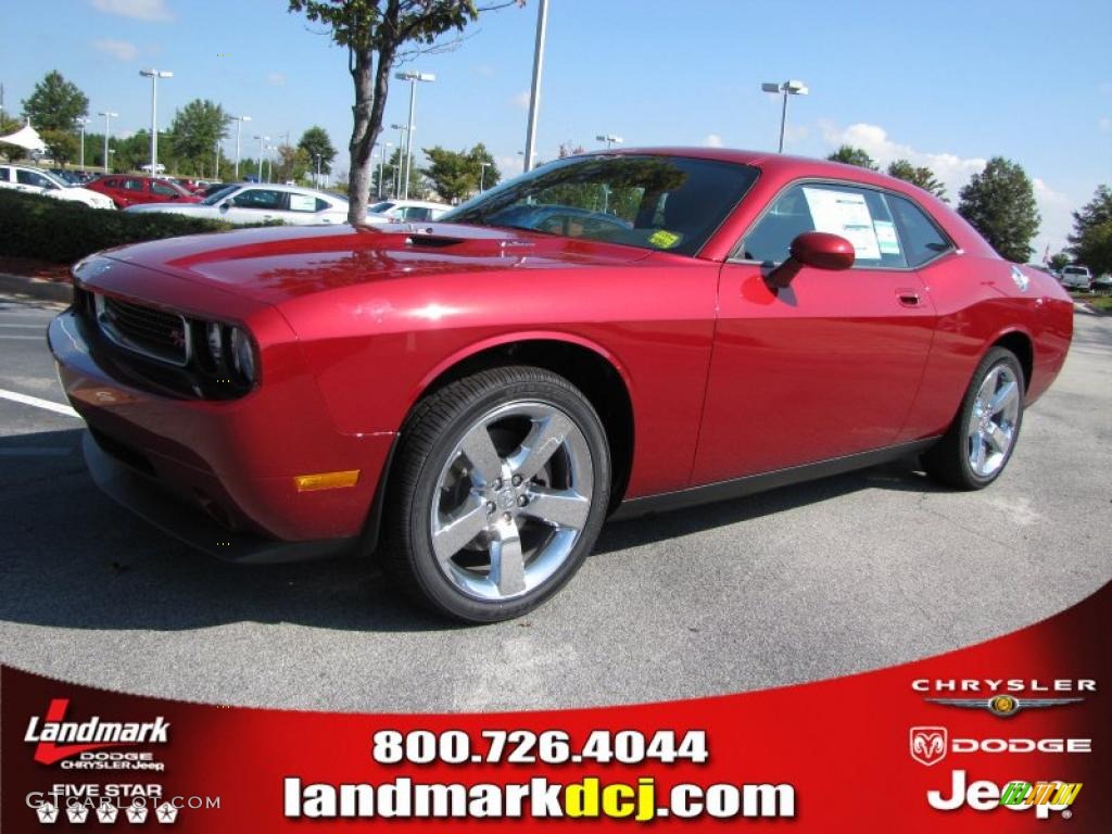 2010 Challenger R/T - Inferno Red Crystal Pearl / Dark Slate Gray photo #1