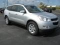 2011 Silver Ice Metallic Chevrolet Traverse LT  photo #3