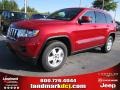 2011 Inferno Red Crystal Pearl Jeep Grand Cherokee Laredo  photo #1