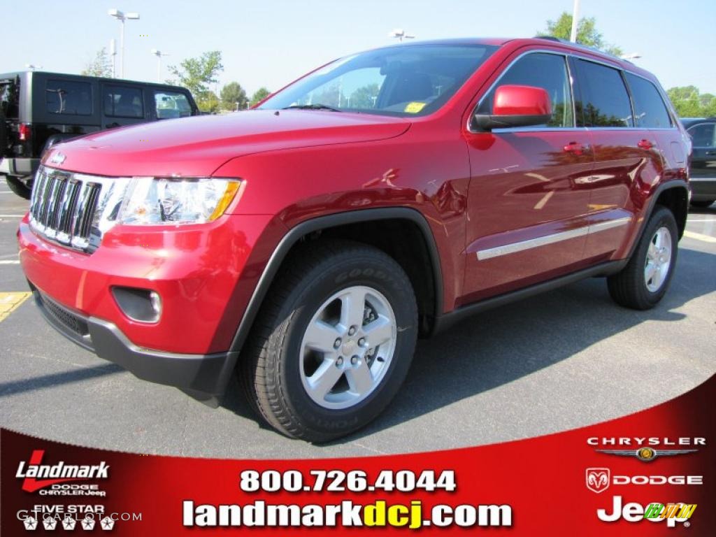 2011 Grand Cherokee Laredo - Inferno Red Crystal Pearl / Black photo #1