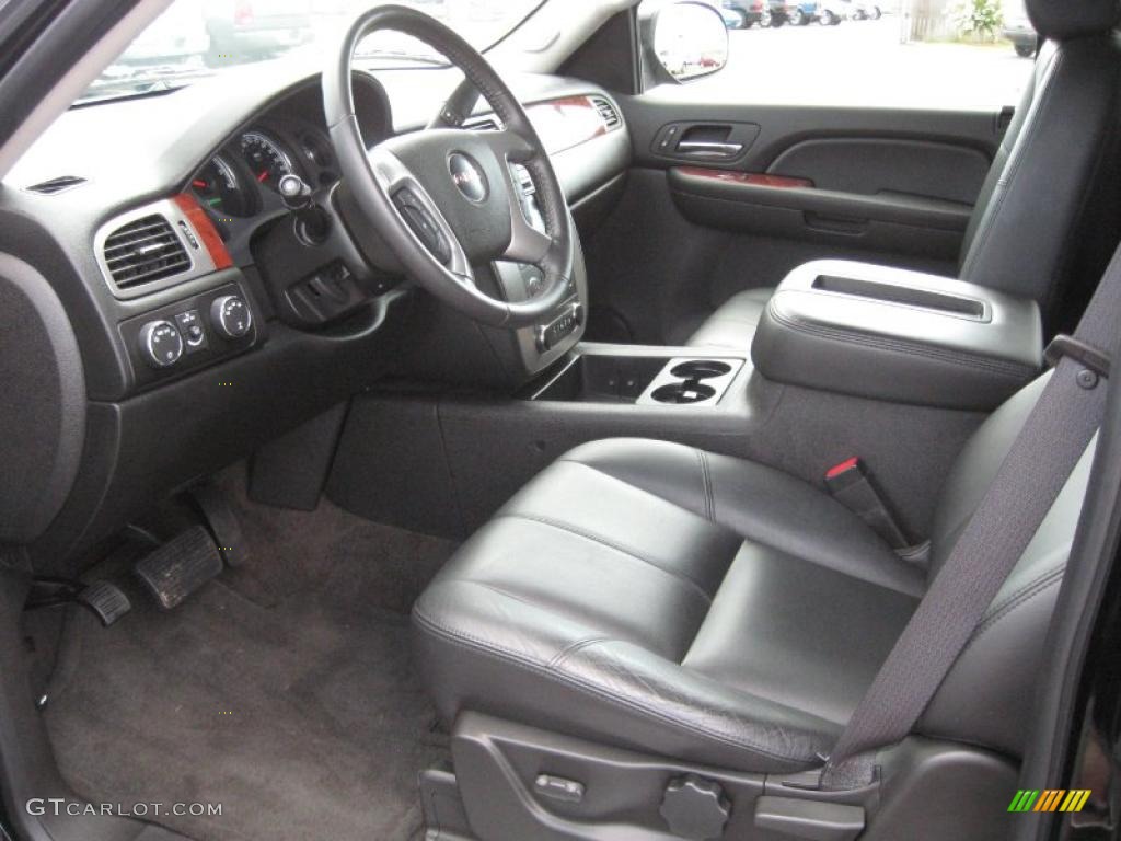 Ebony Interior 2009 GMC Yukon Hybrid 4x4 Photo #37358916