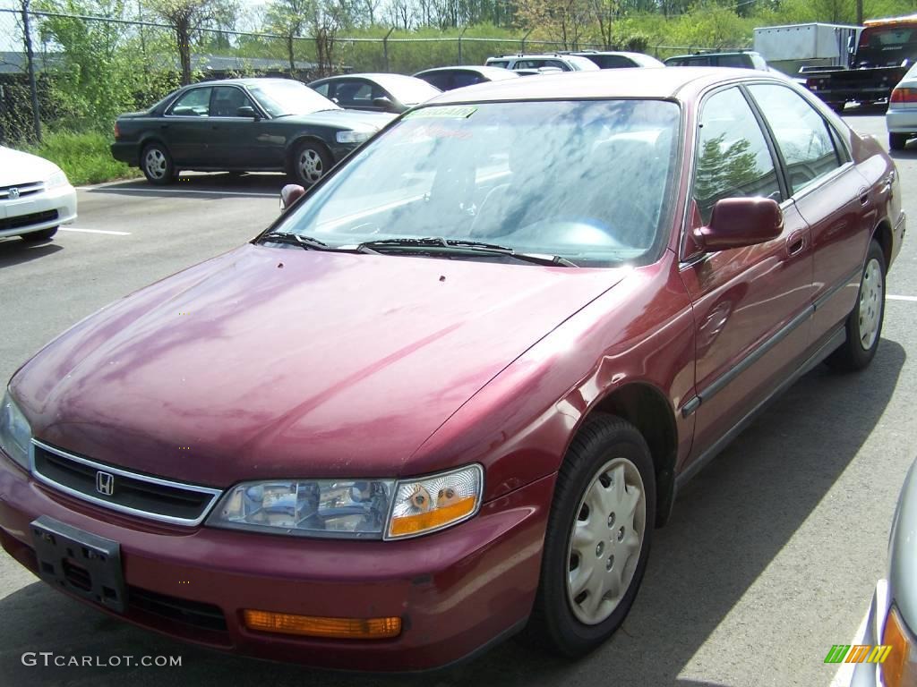 1997 Accord LX Sedan - Bordeaux Red Pearl / Ivory photo #1