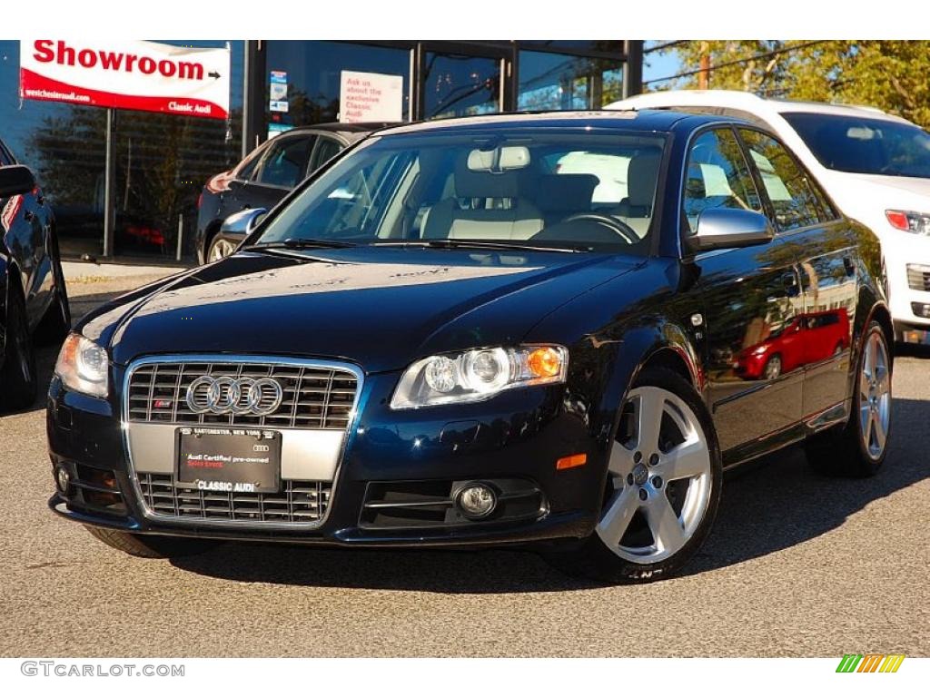 2008 S4 4.2 quattro Sedan - Deep Sea Blue Pearl Effect / Black/Silver photo #1
