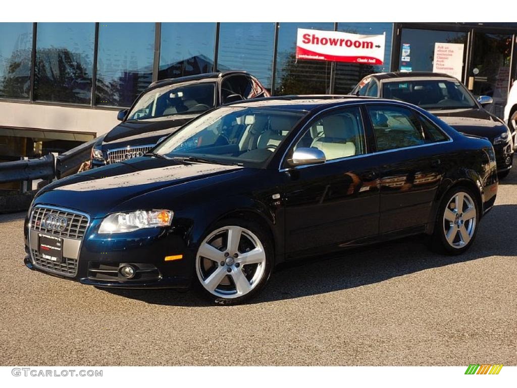 2008 S4 4.2 quattro Sedan - Deep Sea Blue Pearl Effect / Black/Silver photo #2