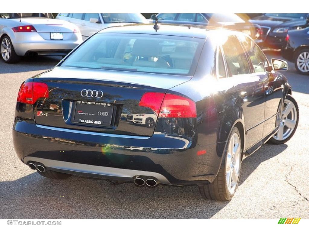 2008 S4 4.2 quattro Sedan - Deep Sea Blue Pearl Effect / Black/Silver photo #4