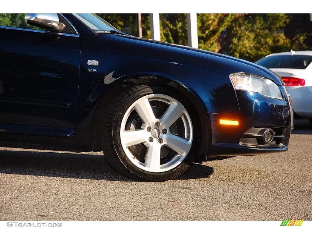 2008 S4 4.2 quattro Sedan - Deep Sea Blue Pearl Effect / Black/Silver photo #9