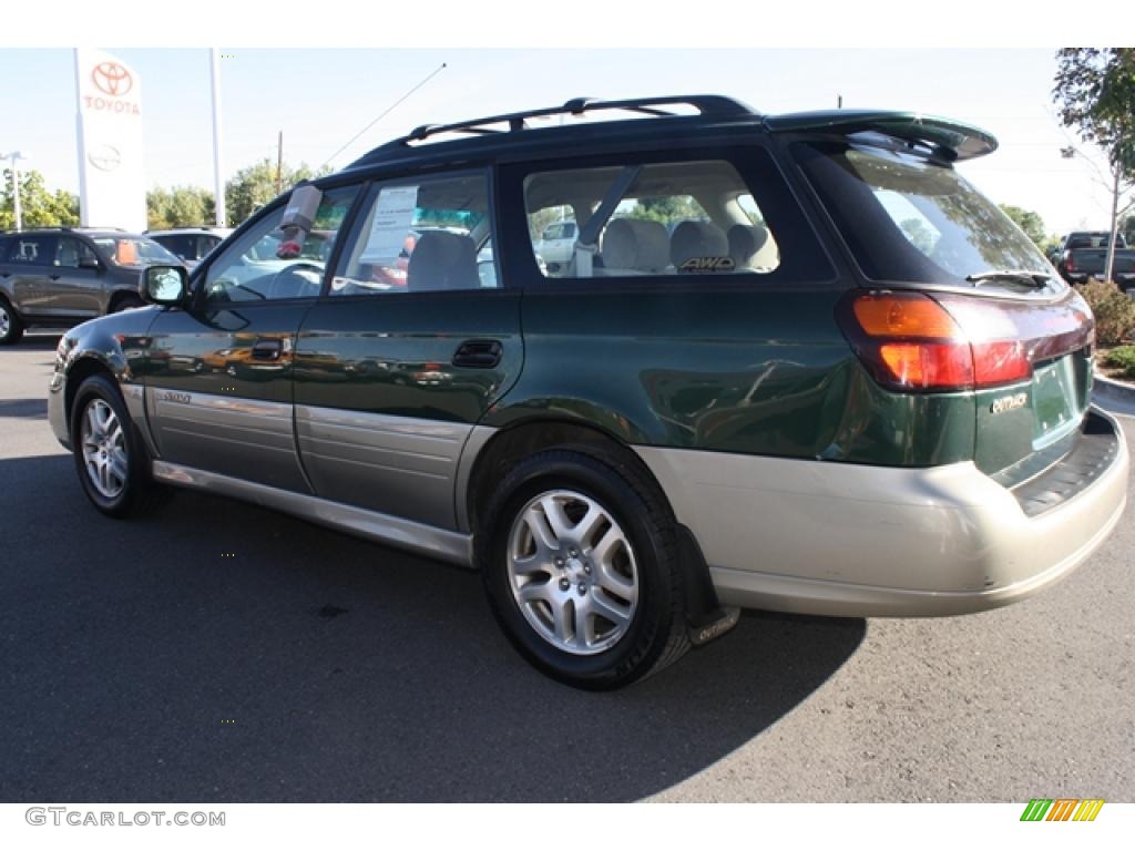 2001 Outback Wagon - Timberline Green Metallic / Gray photo #4