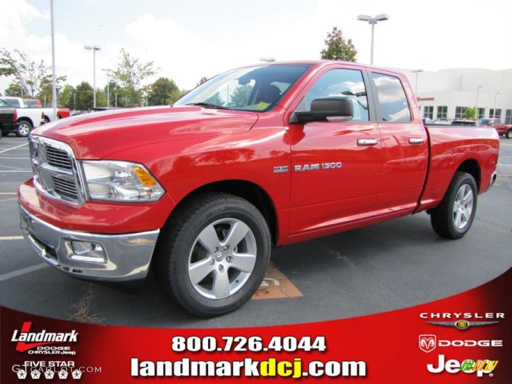 2011 Ram 1500 Big Horn Quad Cab - Flame Red / Dark Slate Gray/Medium Graystone photo #1