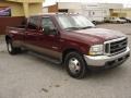 2004 Dark Toreador Red Metallic Ford F350 Super Duty Lariat Crew Cab Dually  photo #3