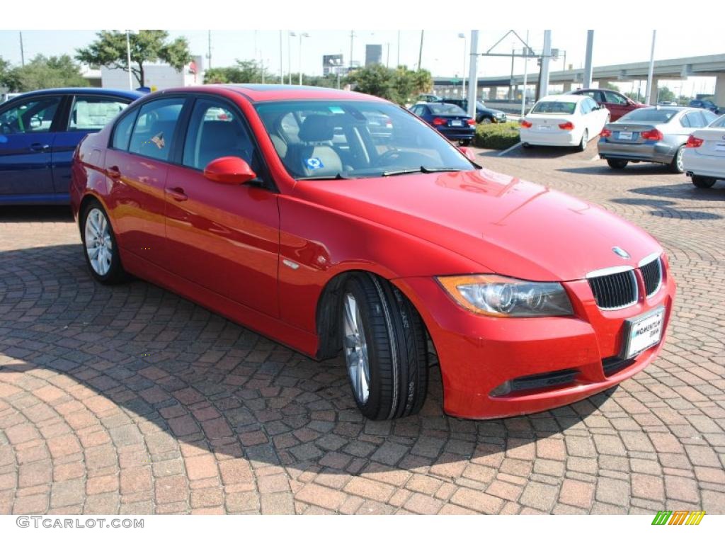 2007 3 Series 328i Sedan - Crimson Red / Black photo #7