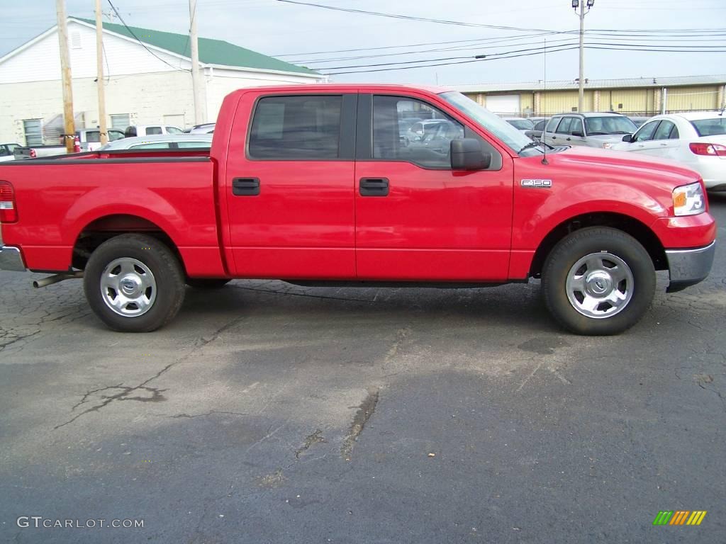 2006 F150 XLT SuperCrew - Bright Red / Tan photo #3