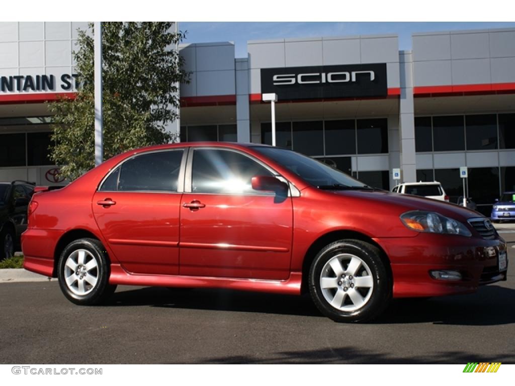 2006 Corolla S - Impulse Red Pearl / Stone photo #1