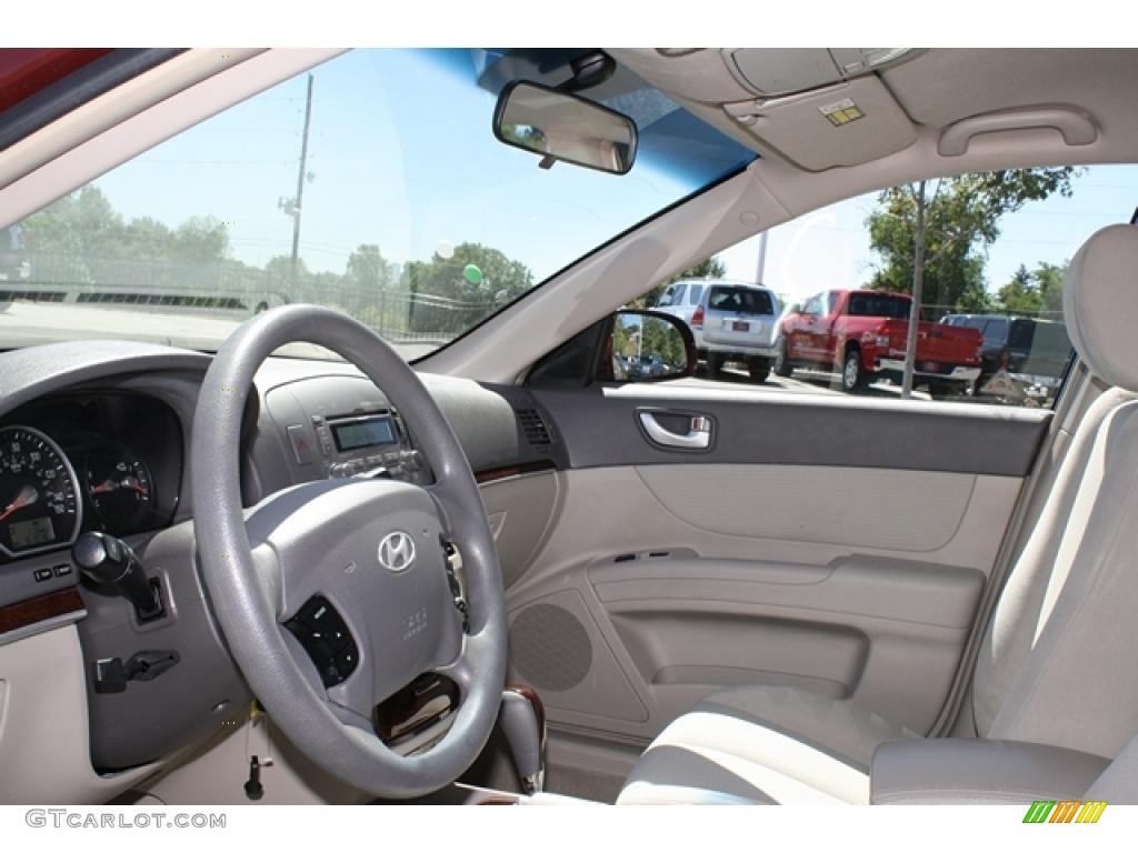 2008 Sonata GLS - Dark Cherry Red / Beige photo #15