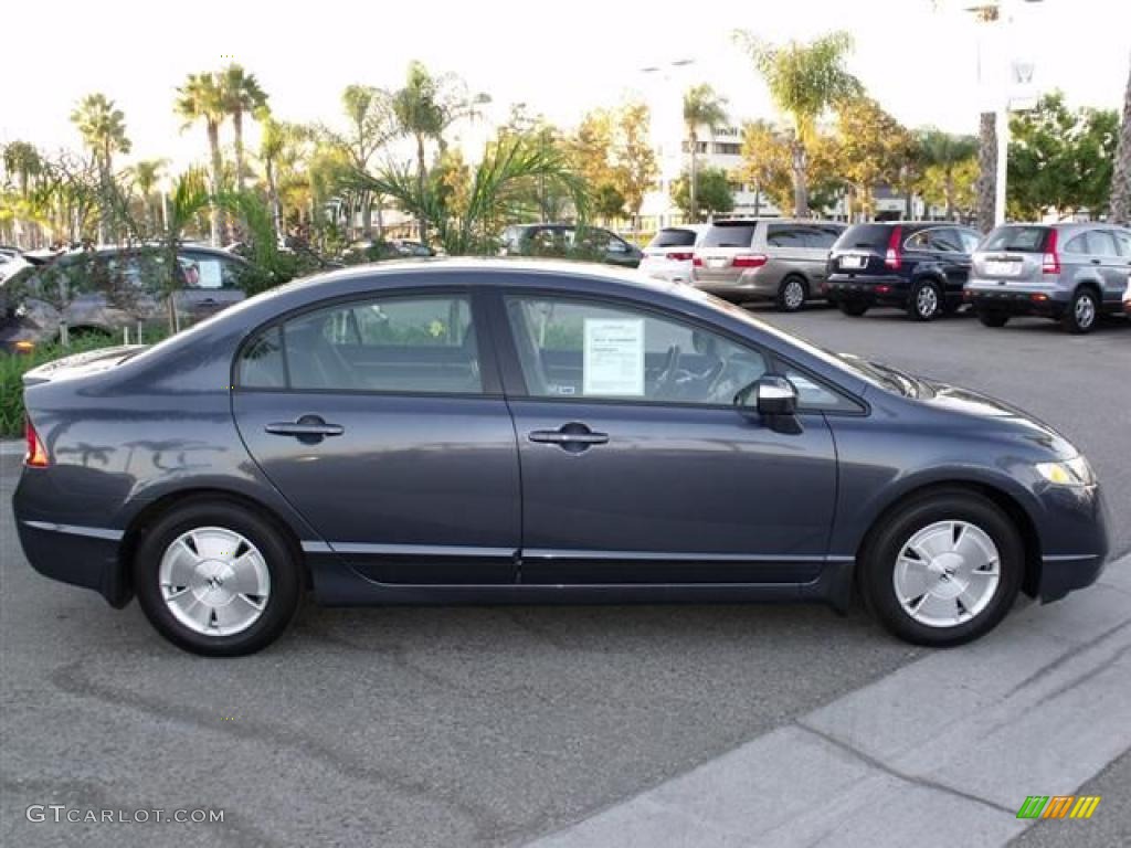 2008 Civic Hybrid Sedan - Magnetic Pearl / Blue photo #8
