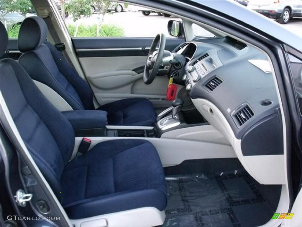 2008 Civic Hybrid Sedan - Magnetic Pearl / Blue photo #13