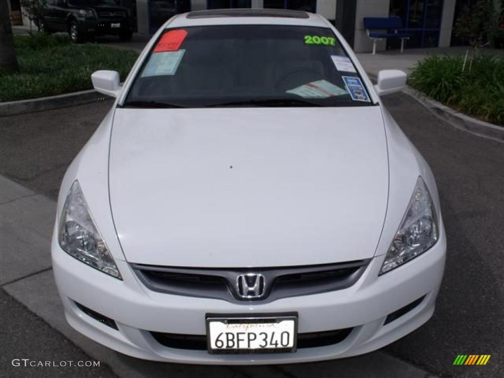 2007 Accord EX V6 Coupe - Taffeta White / Ivory photo #2