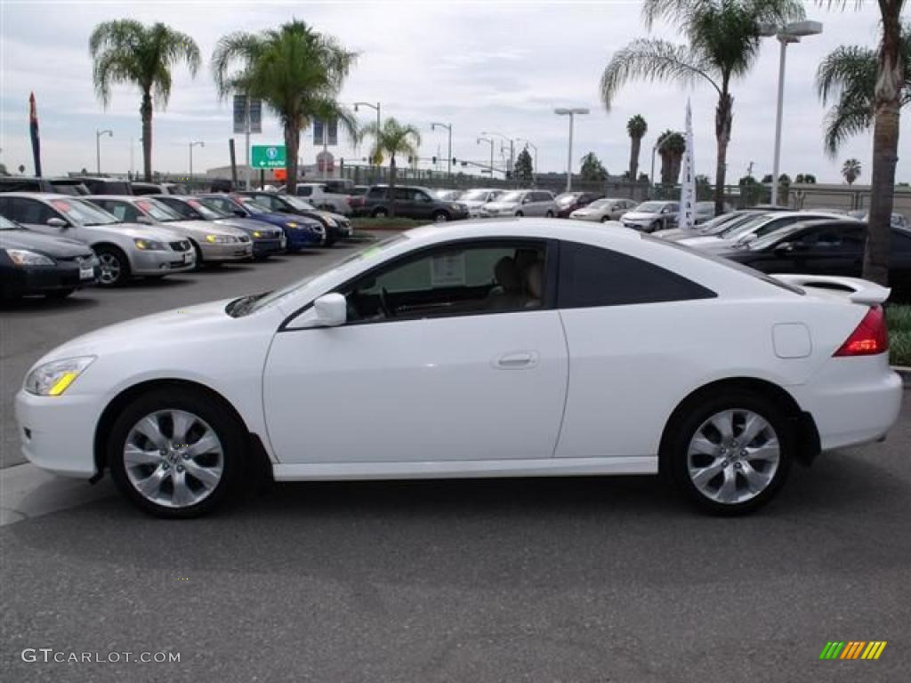 2007 Accord EX V6 Coupe - Taffeta White / Ivory photo #4
