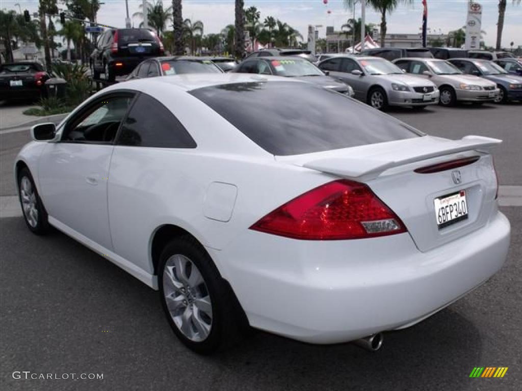 2007 Accord EX V6 Coupe - Taffeta White / Ivory photo #5