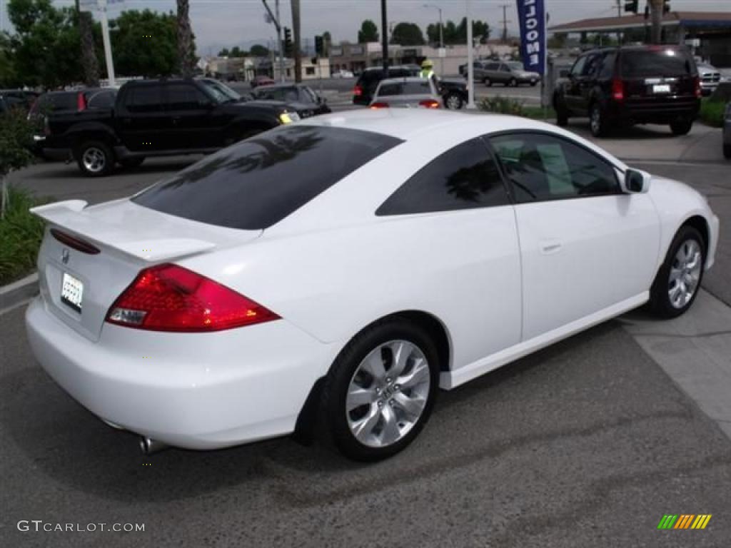2007 Accord EX V6 Coupe - Taffeta White / Ivory photo #7