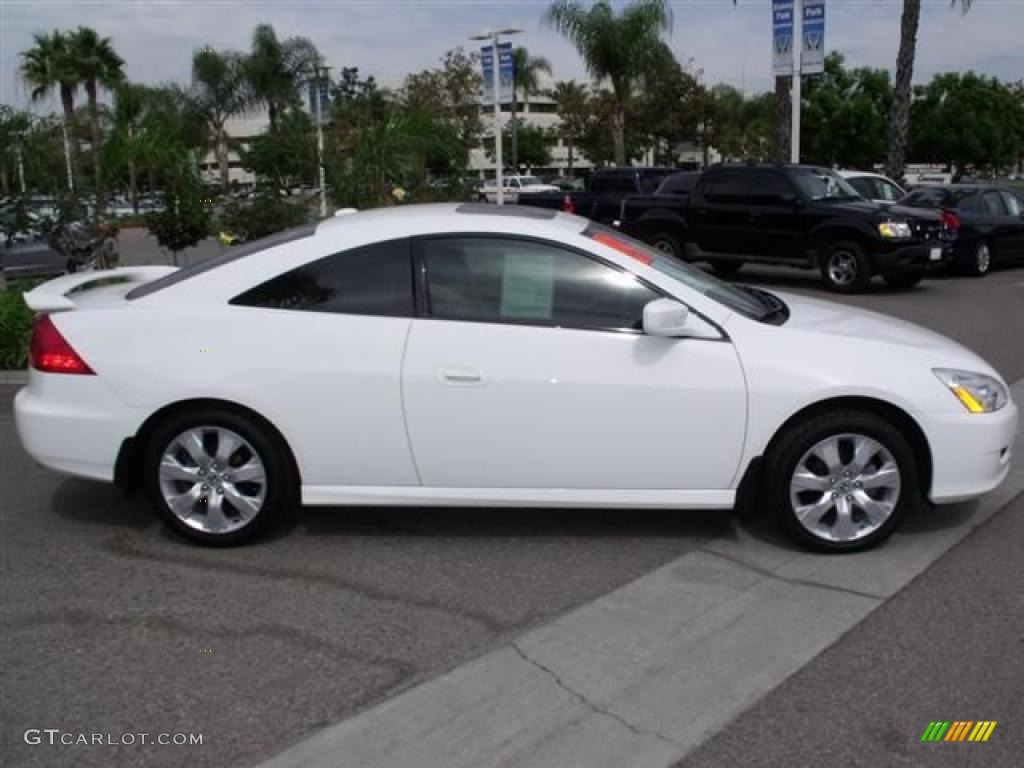 2007 Accord EX V6 Coupe - Taffeta White / Ivory photo #8